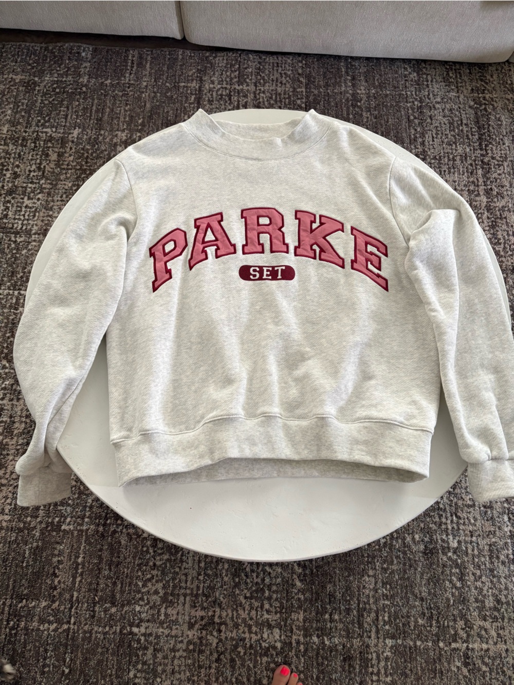 Light Gray Parke sweatshirt size S/M in like new condition.